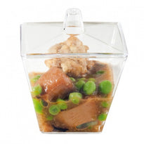 Verrine Récipient Avec Couvercle - Vert D'Eau  - 105Ml - 6X6X7(H) Cm - Pack De 576 Unités - GelatoPro.fr