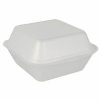 Coque Burger Large En Pse Blanc 15 X 15 X 7 Cm - Carton De 500 Unités - GelatoPro.fr