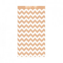 Sachet Plat 19+8X35Cm -  Zig Zag Kraft - Kraft Vergé 60/M2 -  Pack De 250 - GelatoPro.fr