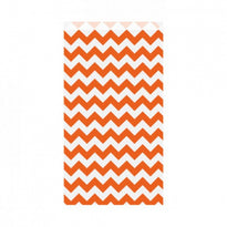 Sachet Plat 19+8X35Cm - Zig Zag Orange - Cellulose 60/M2 -  Pack De 250 - GelatoPro.fr