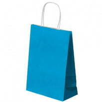 Sac Sos Avec Anse 26+14X32Cm Bleu- Cellulose 80G/M2-  Pack De 250 - GelatoPro.fr