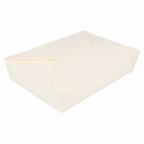 Boite Américaine En Carton Pour Plats Cuisinés Blanche 1470 Ml - Carton De 200 Unités - GelatoPro.fr
