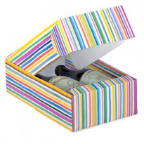 Carton 2 Bouteilles 34X18.5X9Cm Rayé Multicolore Carton Pack De 30 - GelatoPro.fr