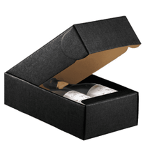 COFFRET POUR 2 BOUTEILLES 34X18.5X9CM NOIR - CARTON - PACK DE 30
