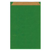 Sachet Plat 26+9X38Cm Vert - Kraft - Pack De 250 - GelatoPro.fr