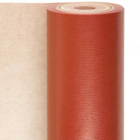 Rouleau Papier Cadeau 0.7X100M Rouge- Kraft 60G/M2 - GelatoPro.fr