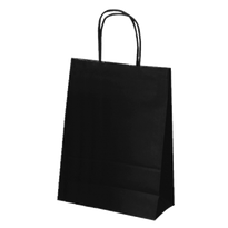 Sac Sos Avec Anse 20+10X29Cm Noir - Kraft 80G/M2-  Pack De 250 - GelatoPro.fr