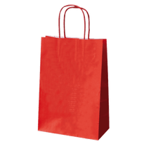 Sac Sos Avec Anse 26+14X32Cm Rouge - Kraft 80G/M2-  Pack De 250 - GelatoPro.fr