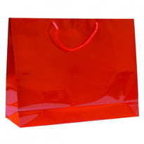 Sac Boutique Plastifié Avec Anse 40+15X32Cm Rouge -  Pack De 100 - GelatoPro.fr