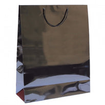 Sac Boutique Plastifié Avec Anse 40+15X50Cm Noir -  Pack De 100 - GelatoPro.fr