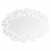 Dentelles Ovales Ajourées Blanches 27X18 Cm - Pack De 250 Unités - GelatoPro.fr