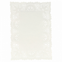 Dentelles Rectangulaires Ajourées Blanches 21X15 Cm - Pack De 250 Unités - GelatoPro.fr
