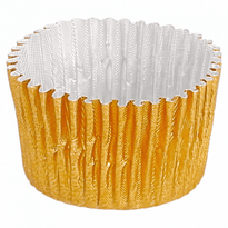 Caissettes À Petits Fours Aluminium Doré Ø 2.4 Cm - Pack De 1000 Unités - GelatoPro.fr