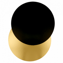 Support À Pâtisserie Rond Double Face Or Et Noir Ø 20 Cm - Pack De 100 Unités - GelatoPro.fr