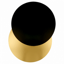Support À Pâtisserie Rond Double Face Or Et Noir Ø 40 Cm - Pack De 100 Unités - GelatoPro.fr