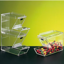 Présentoir - Distributeur  Acrylique Empilable Pour Confiserie En Vrac Ou Autres - GelatoPro.fr