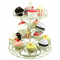 Présentoir Métal Crème Pour 18 Cupcakes - GelatoPro.fr
