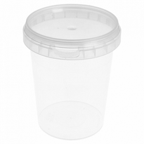 Pots Ronds Inviolables Avec Couvercles - 9.5X.11.7 (H)Cm - 520Ml - Pack De 380 Unités - GelatoPro.fr