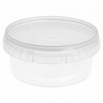 Pots Ronds Inviolables Avec Couvercles - 11.8X5 (H)Cm - 300Ml - Pack De 374 Unités - GelatoPro.fr