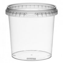 Pots Ronds Inviolables Avec Couvercles - 13.3X13 (H)Cm - 1180Ml - Pack De 180 Unités - GelatoPro.fr
