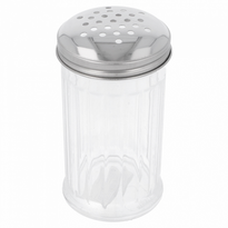 Saupoudreuse Polycarbonate Transparent  Et Acier - 7.5X14Cm - Fromage Ou Autre - GelatoPro.fr
