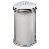 Saupoudreuse Polycarbonate Transparent  Et Acier - 7.6X13.8Cm - Sel - GelatoPro.fr