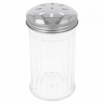 Saupoudreuse Polycarbonate Transparent  Et Acier - 7.6X13.8Cm - Epices - GelatoPro.fr