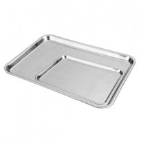 Plateau De Service Rectangulaire En Inox - 48X33.3 Cm - GelatoPro.fr