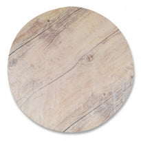 Plateau Melamine Imitation Bois Rond  - 43 Cm - Pack De 3 Unités - GelatoPro.fr