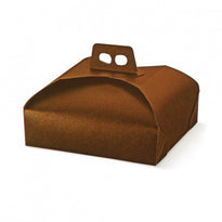 Boîte Pâtissière À Poignée Carrée Marron 43X43X7(H)Cm - Pack De 60 Unités - GelatoPro.fr