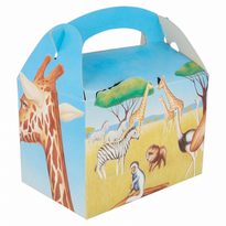 Boite Pour Les Enfants - Modèle Safari - Pour Vente À Emporter  17X16X10 Cm - Carton De 300 Unités - GelatoPro.fr
