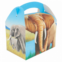 Boite Pour Les Enfants - Modèle Elephants - Pour Vente À Emporter  17X16X10 Cm - Carton De 300 Unités - GelatoPro.fr