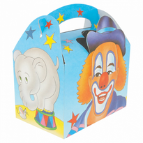 Boite Pour Les Enfants - Modèle Cirque - Pour Vente À Emporter  17X16X10 Cm - Carton De 300 Unités - GelatoPro.fr