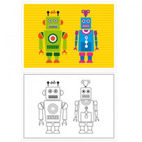Set De Table À Colorier 2 Faces- Modèle Robots - 31X43 Cm - Carton De 1000 Unités - GelatoPro.fr