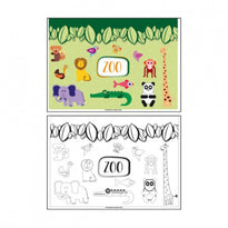 Set De Table À Colorier 2 Faces- Modèle Zoo - 31X43 Cm - Carton De 1000 Unités - GelatoPro.fr