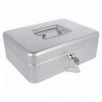 Caisse À Monnaie Acier Gris - 25X18X9Cm - Avec Monnayeur - GelatoPro.fr