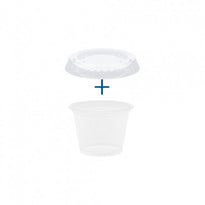 Pots Et Couvercles Transparents 100 Ml - Pack De 1200 Sets - GelatoPro.fr