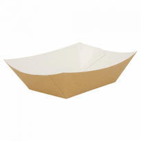 Barquette À Frites Carton Recyclé 240G - 8.5 X 5 X 4 Cm - Pack De 200 Unités - GelatoPro.fr
