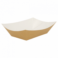Barquette À Frites Carton Recyclé 480G - 10 X 6 X 5 Cm - Pack De 200 Unités - GelatoPro.fr
