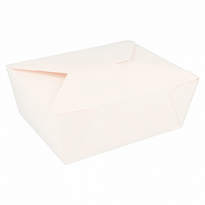 Boîte Américaine Micro-Ondable Blanche 1350Ml - Carton De 300 Unités - GelatoPro.fr