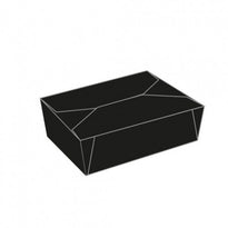 Boîte Américaine Micro-Ondable Noire 1350Ml - Carton De 300 Unités - GelatoPro.fr