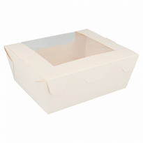 Boîte Américaine Blanche Avec Fenêtre 1350Ml - Carton De 300 Unités - GelatoPro.fr