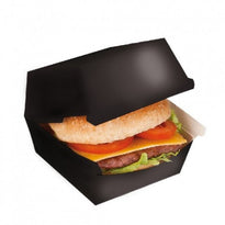Coque Burger Small En Carton Série Noir 12X12X5.5Cm - Carton De 600 Unités - GelatoPro.fr