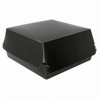 Coque Burger Large En Carton Série Noir 17.5X18X7.5Cm - Carton De 300 Unités - GelatoPro.fr