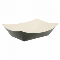 Barquette À Frites En Carton Série Noir 480G 10X6X5Cm - Pack De 200 Unités - GelatoPro.fr