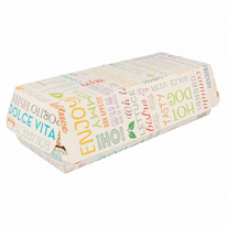 Boîte À Panini En Carton Motifs Parole 26X12X7 Cm - Carton De 300 Unités - GelatoPro.fr