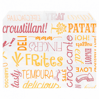 Sachet À Frites Parole 12 X 9 Cm - Pack De 1000 Unités - GelatoPro.fr