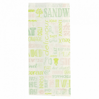 Sac Sandwich Parole 12 + 4 X 26 Cm - Pack De 500 Unités - GelatoPro.fr