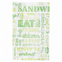 Sac Burger Parole Vert 12 + 7 X 18 Cm - Pack De 500 Unités - GelatoPro.fr