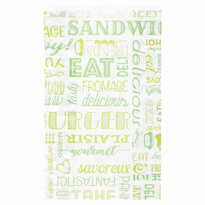 Sac Burger Parole Vert 14 + 7 X 22 Cm - Pack De 500 Unités - GelatoPro.fr